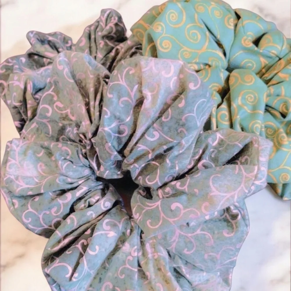 Stylish Patterned Scrunchies Set